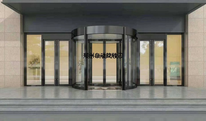 郑州黑钛金自动旋转门